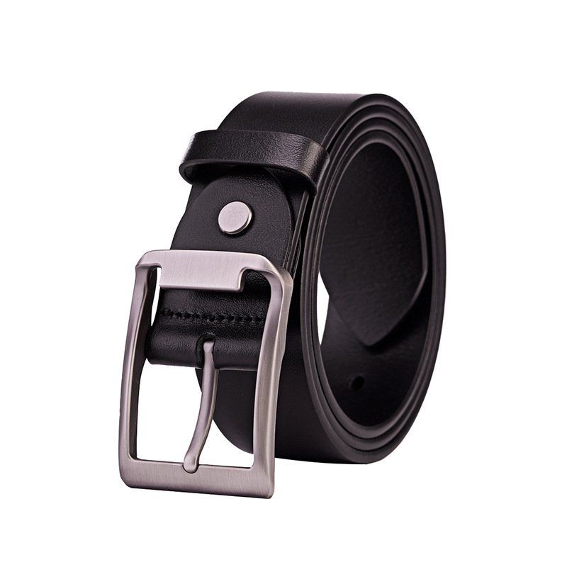 Men's genuine leather needle buckle business belt, men's top layer cowhide belt , manufacturer wholesale