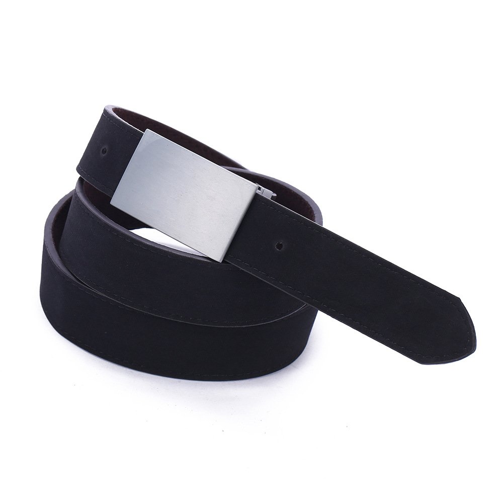 Men's bifacial Cowhide Genuine Leather Belt Fashion Casual Rotary Buckle Custom Length Alloy Material-Wholesale Manufacturers