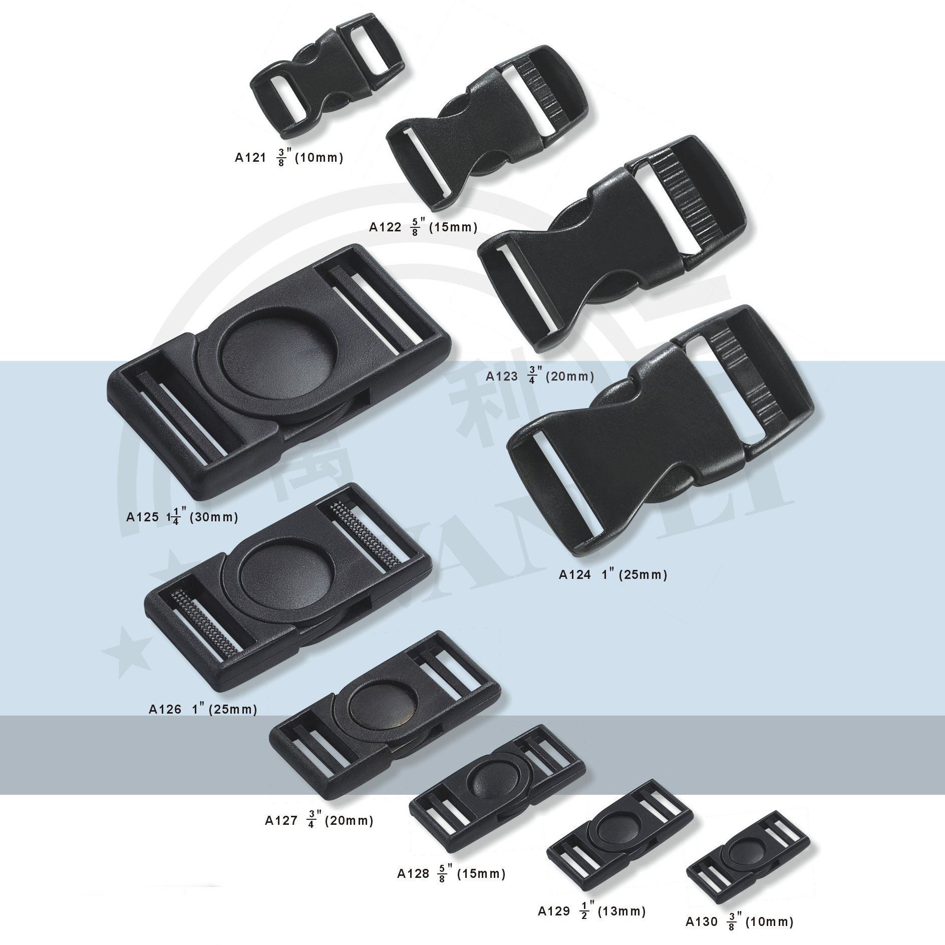 WL China factory direct wholesale slide side release buckles multipurpose custom logo side release buckles