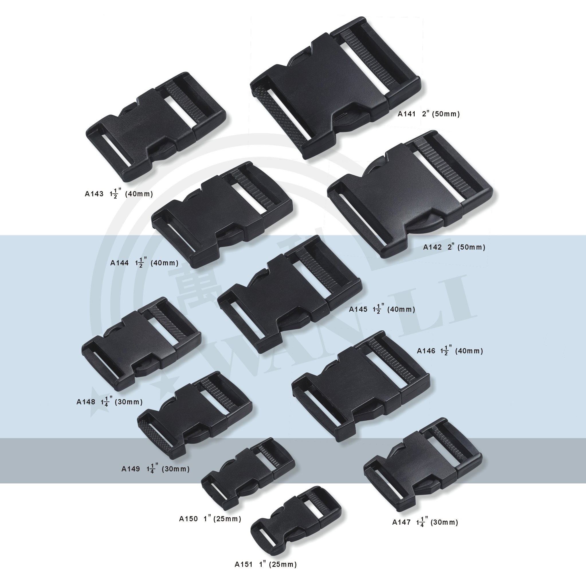 WL China factory direct wholesale slide side release buckles multipurpose custom logo side release buckles