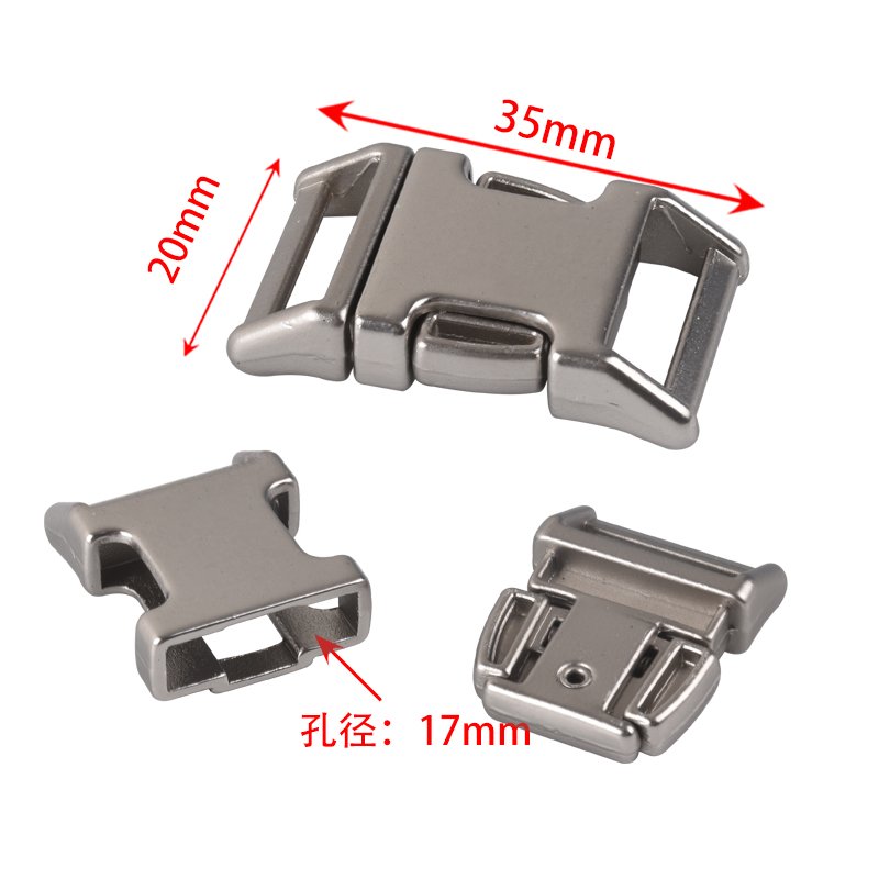 New Arrival Side Release Metal Buckle Nickle Alloy Belt Adjustable Metal Buckle 20mm