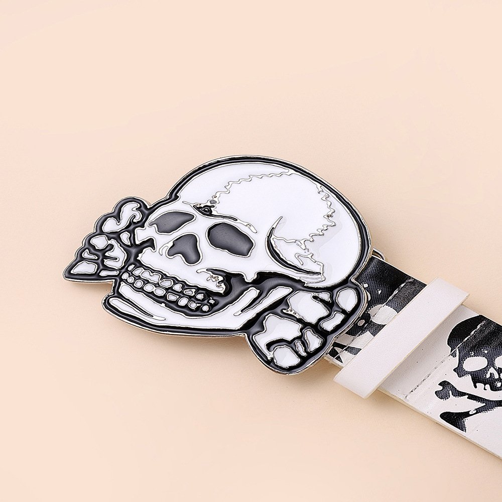 Manufacturer wholesale fashion enamel belts buckle y2k skull style women belt buckle
