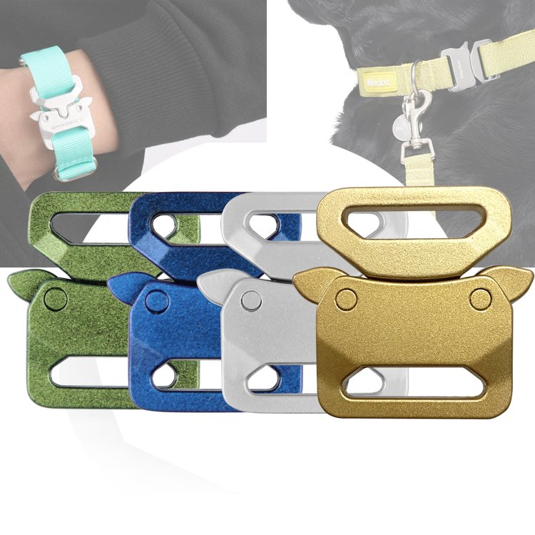 gold 3/4" Zinc Alloy tactical buckle for bag Accessories metal strap bag clip buckle nylon side release buckle 20mm