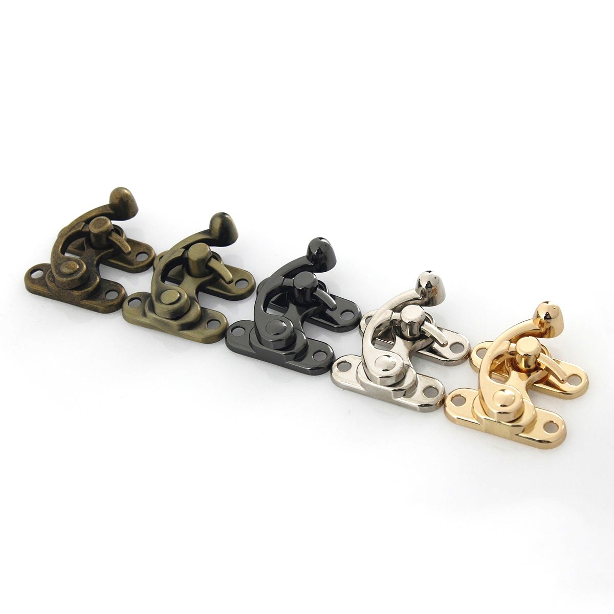 38*44mm Alloy Small Hasps Buckle Latch Furniture wooden box Clasp Jewelry Box Swing Arm Hook Latch Lock