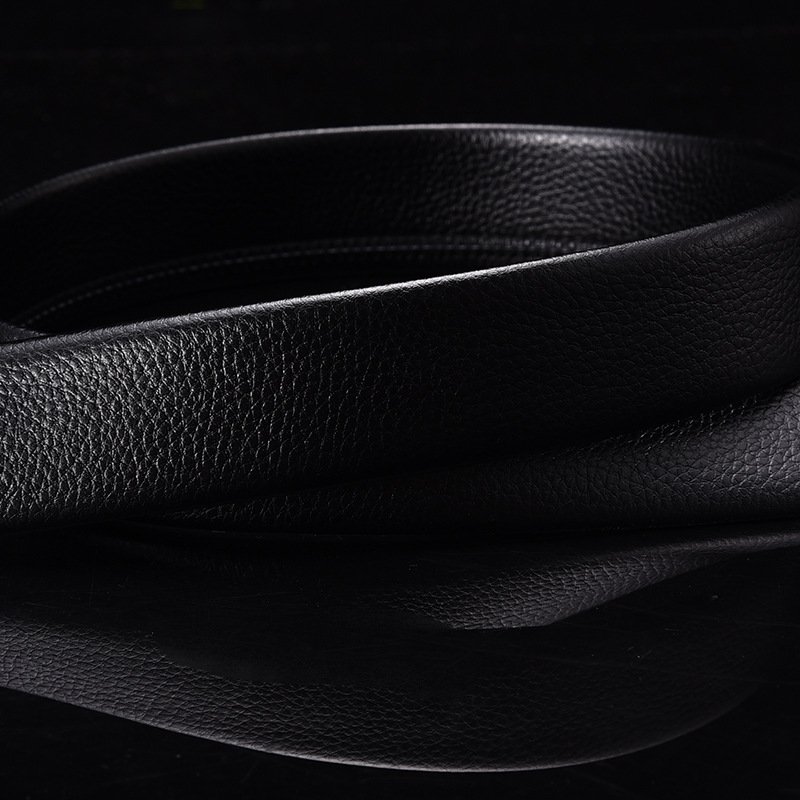 Factory Custom New Adjustable Casual Automatic Buckle Belt Fashion Lxurury Business Men Black Pu Leather Belts Wholesale