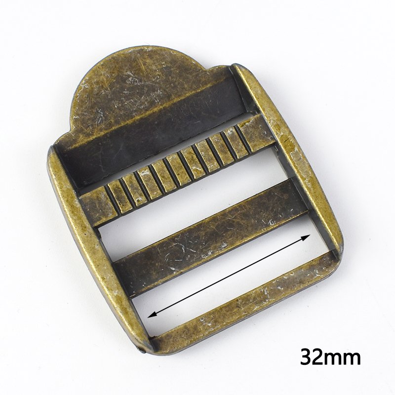 Meetee BF410 32mm Luggage Hardware Accessories Alloy Antique Bronze Tri-Glide Buckle Adjuster Webbing Slider Hook Clasp Buckles