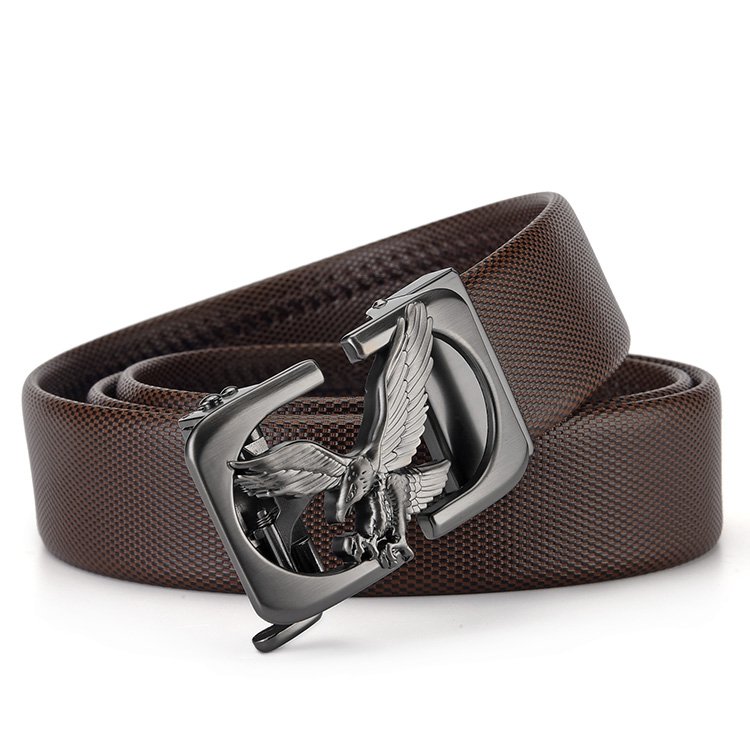 Manufacturer direct sales luxes atmosphere men belt high quality ratchet automatic buckle