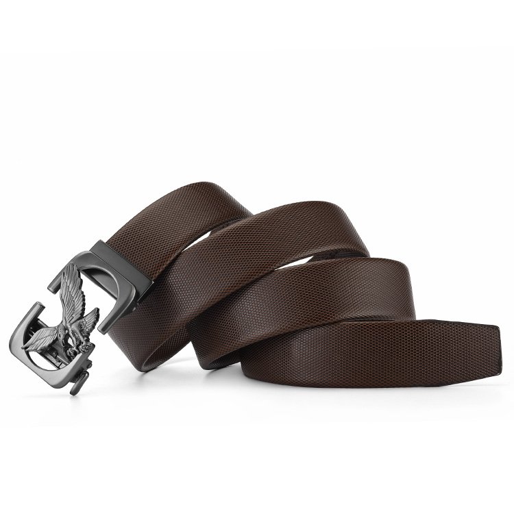 Manufacturer direct sales luxes atmosphere men belt high quality ratchet automatic buckle