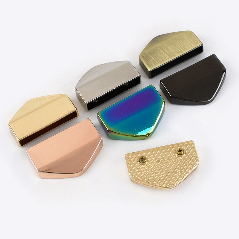 MeeTee KY421 25mm Luggage Hardware Accessories Alloy Handbag Strap Tail Clasp Zipper End Stopper Decorative Buckle Plate Screw