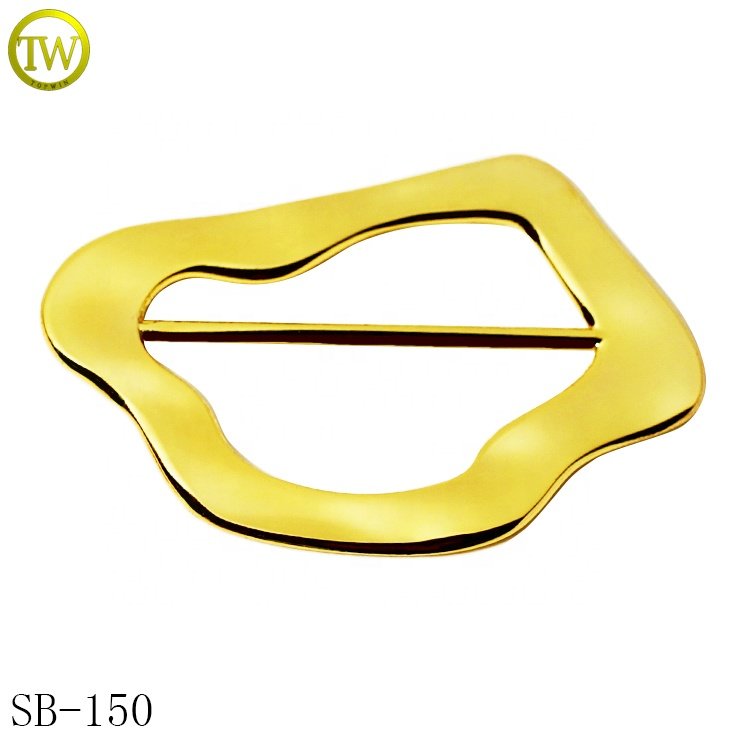 Custom starfish logo bra hardware gold plated decorative bikini slider buckle alloy ingerie accessories adjuster