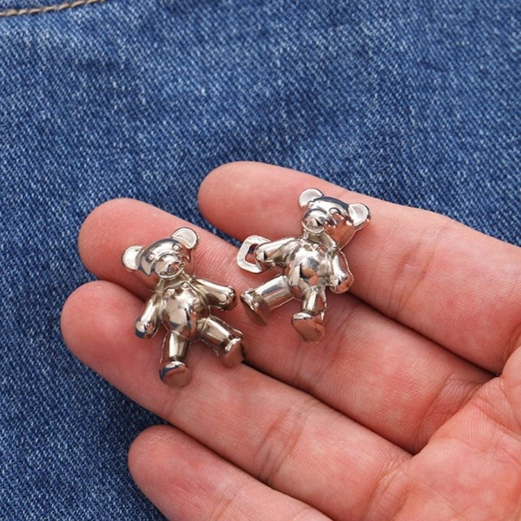 New Bear Snap Button Waist Buckle Adjustable Adjust Waist Removable Retractable Pant Clothing Metal Pants Waist Button