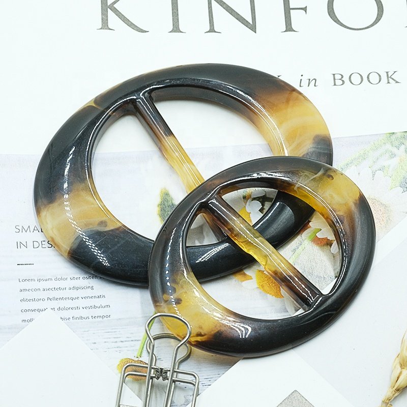 Factory custom buckles plastic resin buttons women coats belt buckles round waist shirt buckles for clothing
