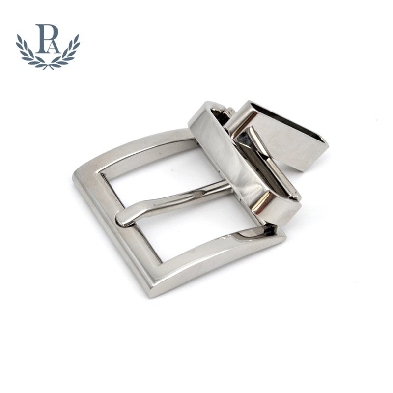 High quality manufacturers silver mirror stainless steel pin reversible belt buckle