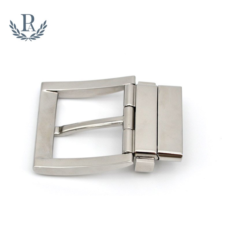 High quality manufacturers silver mirror stainless steel pin reversible belt buckle