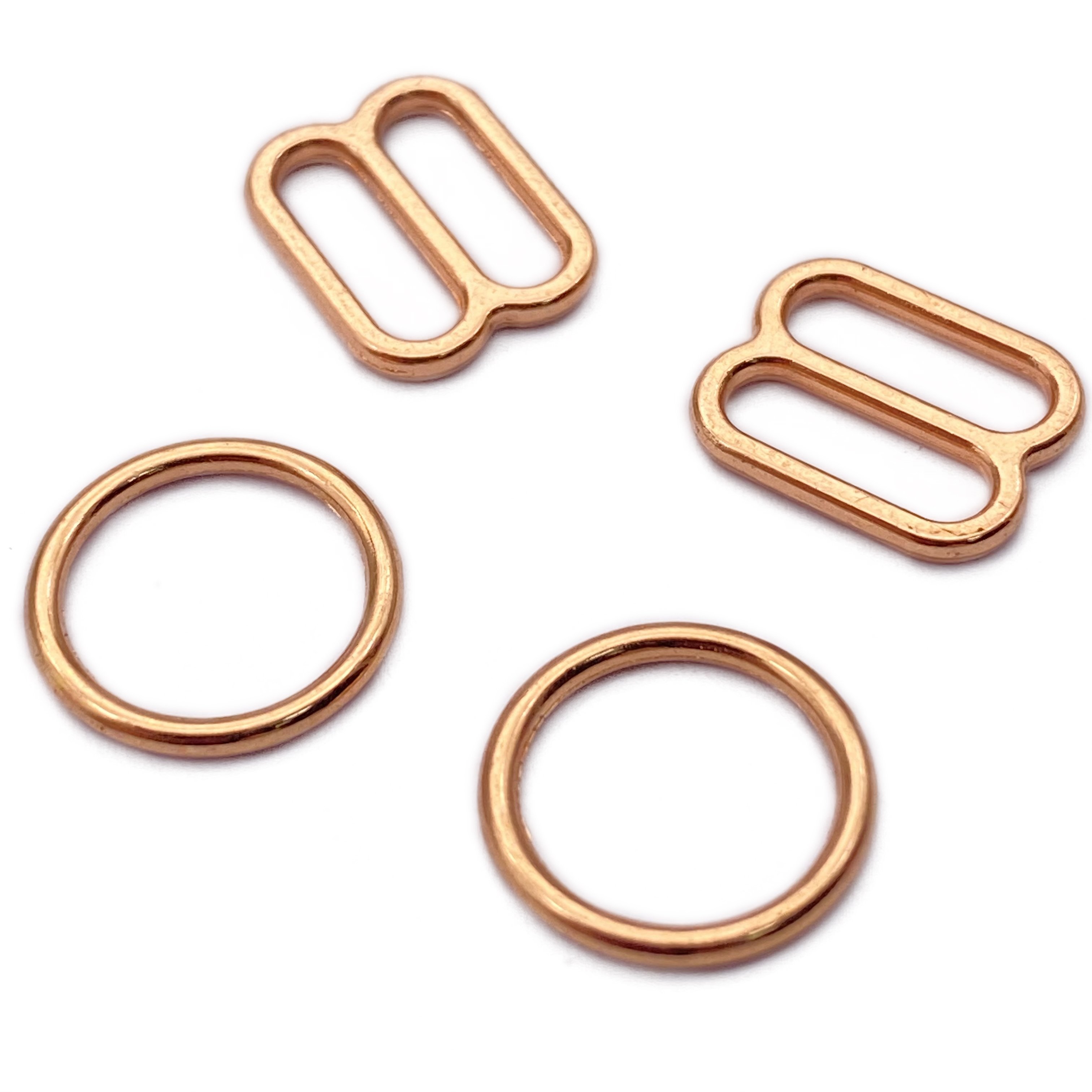 Wholesale rose gold color 8 ring oring bra buckle underwear accessories bra strip accessories