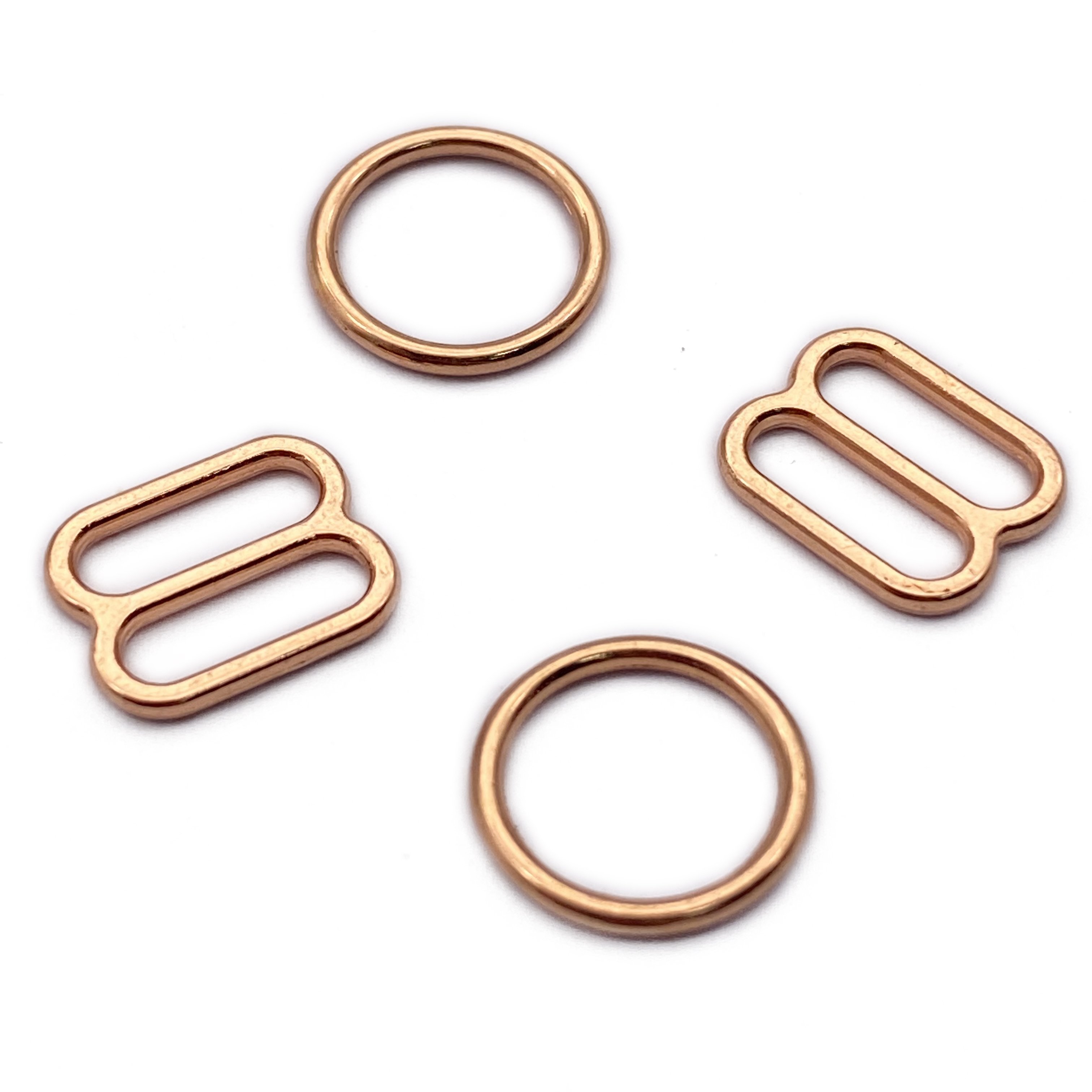 Wholesale rose gold color 8 ring oring bra buckle underwear accessories bra strip accessories