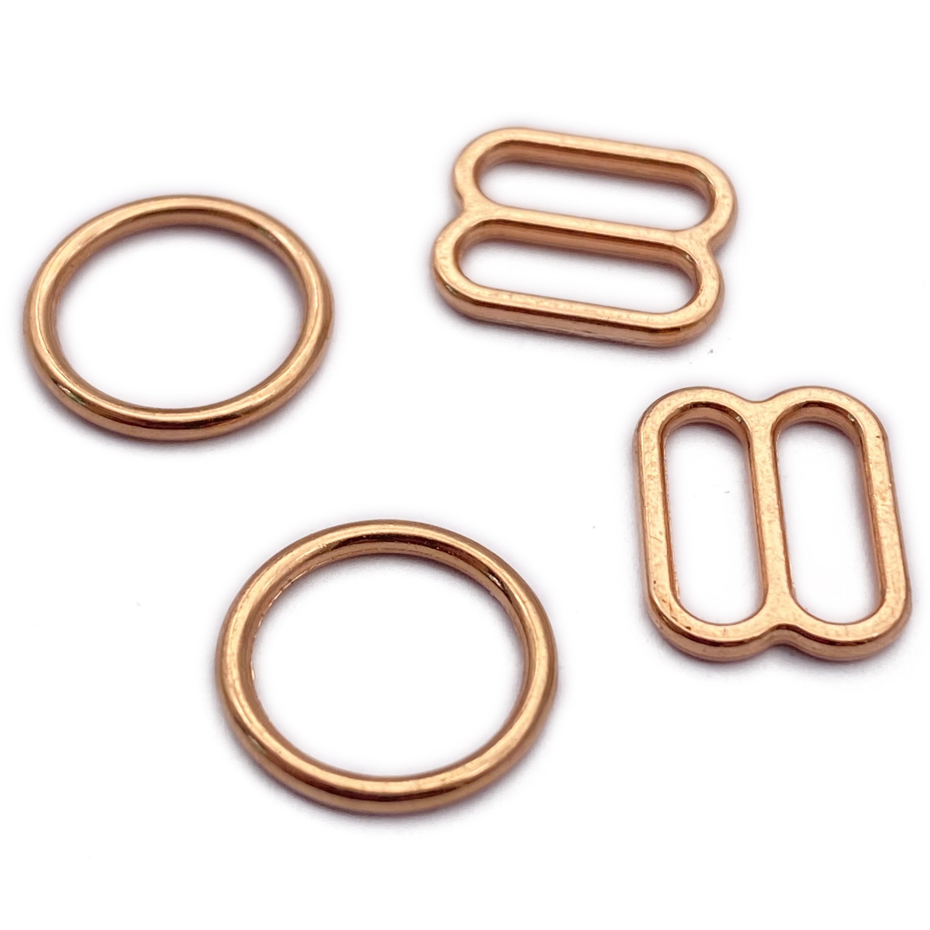 Wholesale rose gold color 8 ring oring bra buckle underwear accessories bra strip accessories