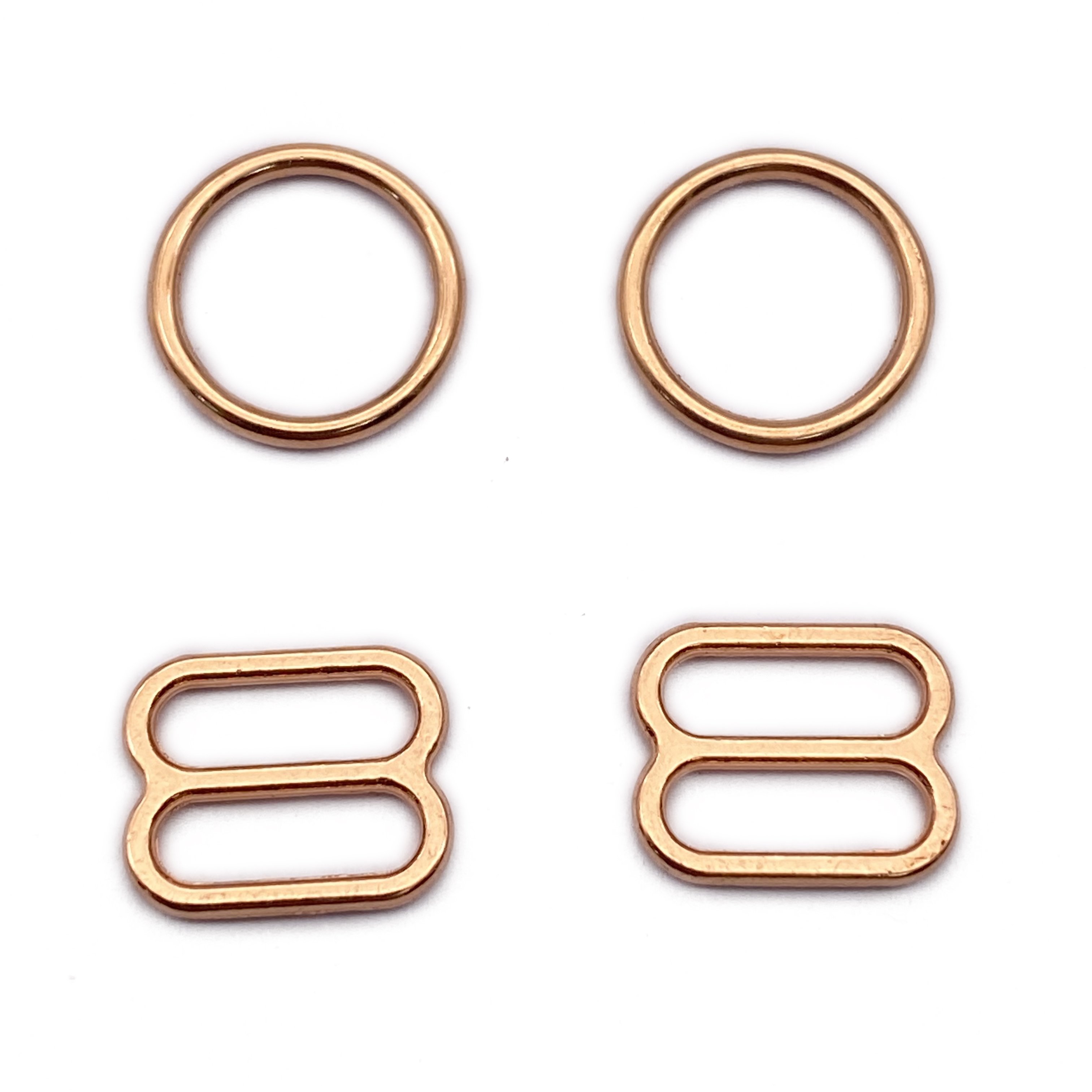 Wholesale rose gold color 8 ring oring bra buckle underwear accessories bra strip accessories