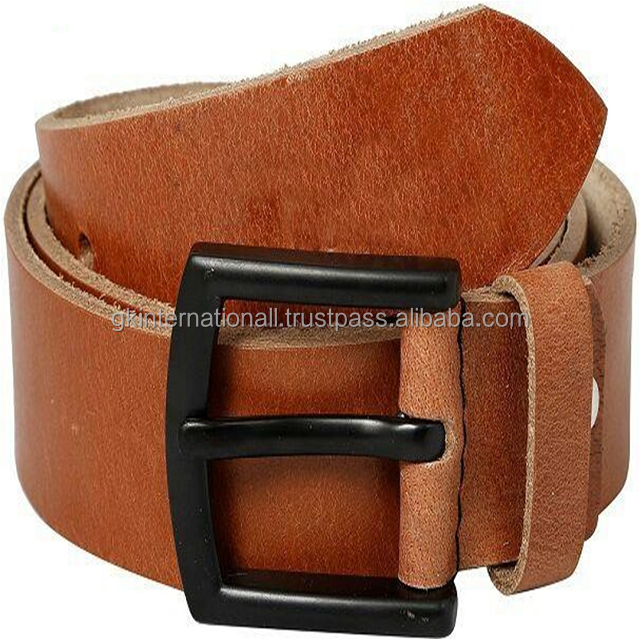 Top Quality natural harness cowhide men's fashion leather casual high quality real leather belt solid brass single pin buckle