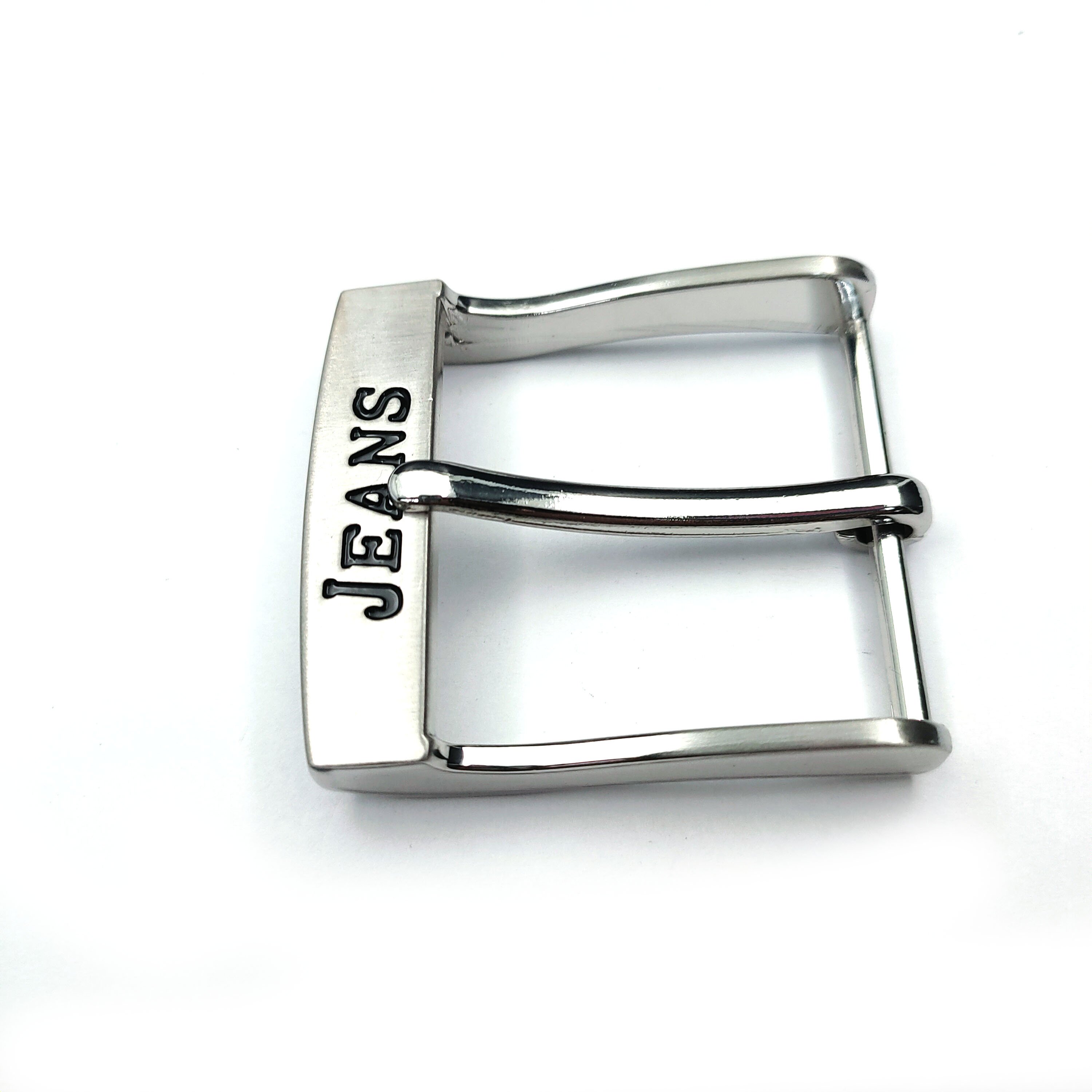 38mm Alloy Brushed nickle Metal Turning Men Custom Wholesale Logos Metal Pin Belt Buckle