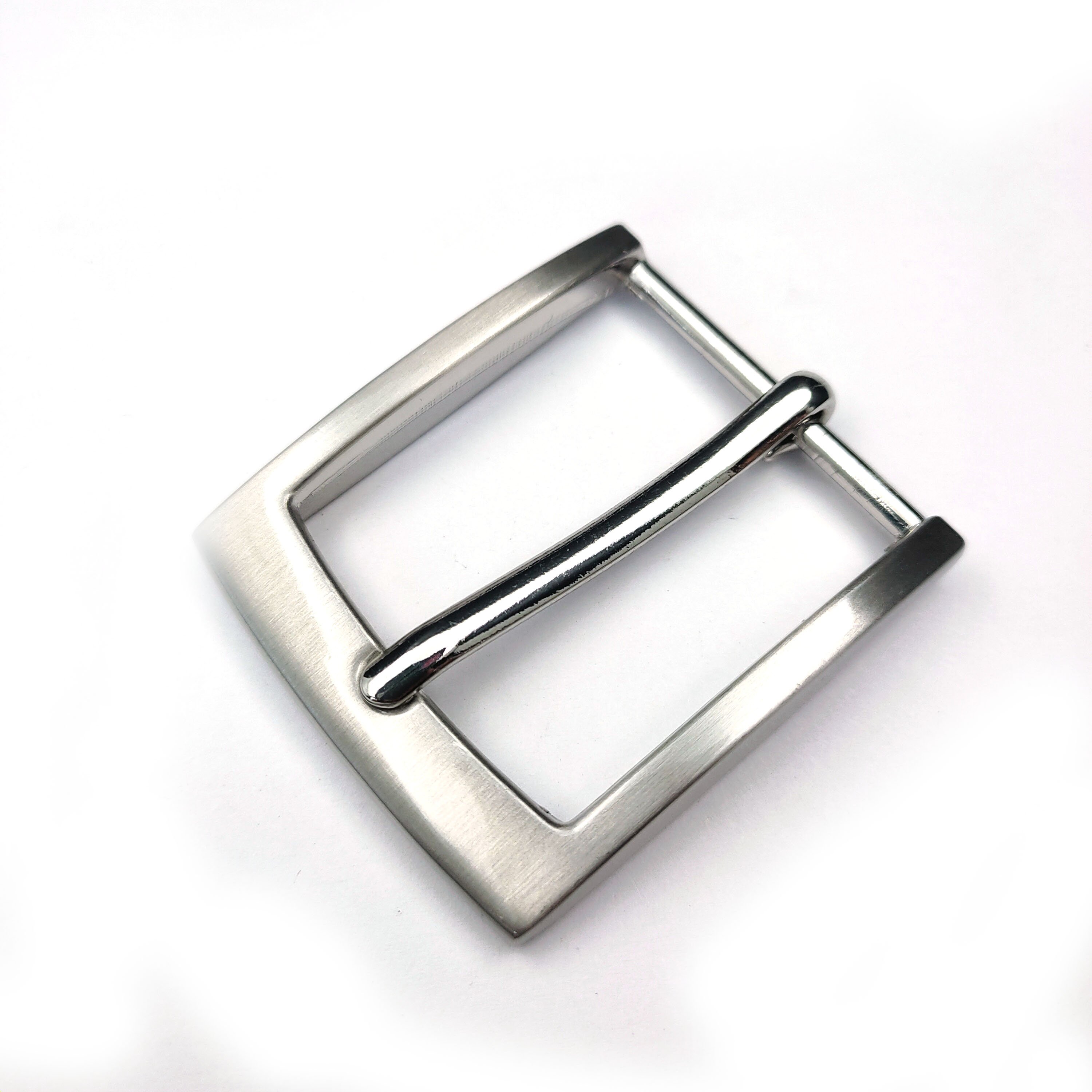 38mm Alloy Brushed nickle Metal Turning Men Custom Wholesale Logos Metal Pin Belt Buckle
