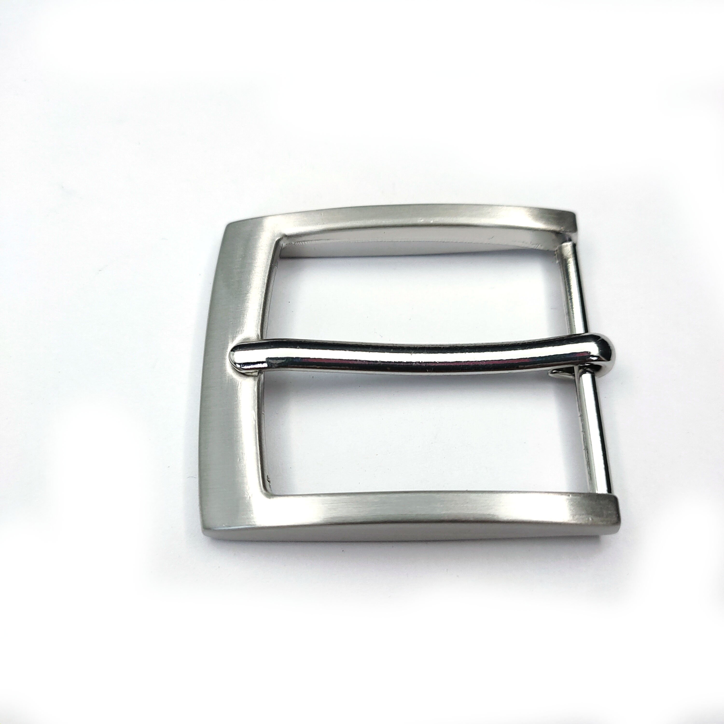 38mm Alloy Brushed nickle Metal Turning Men Custom Wholesale Logos Metal Pin Belt Buckle