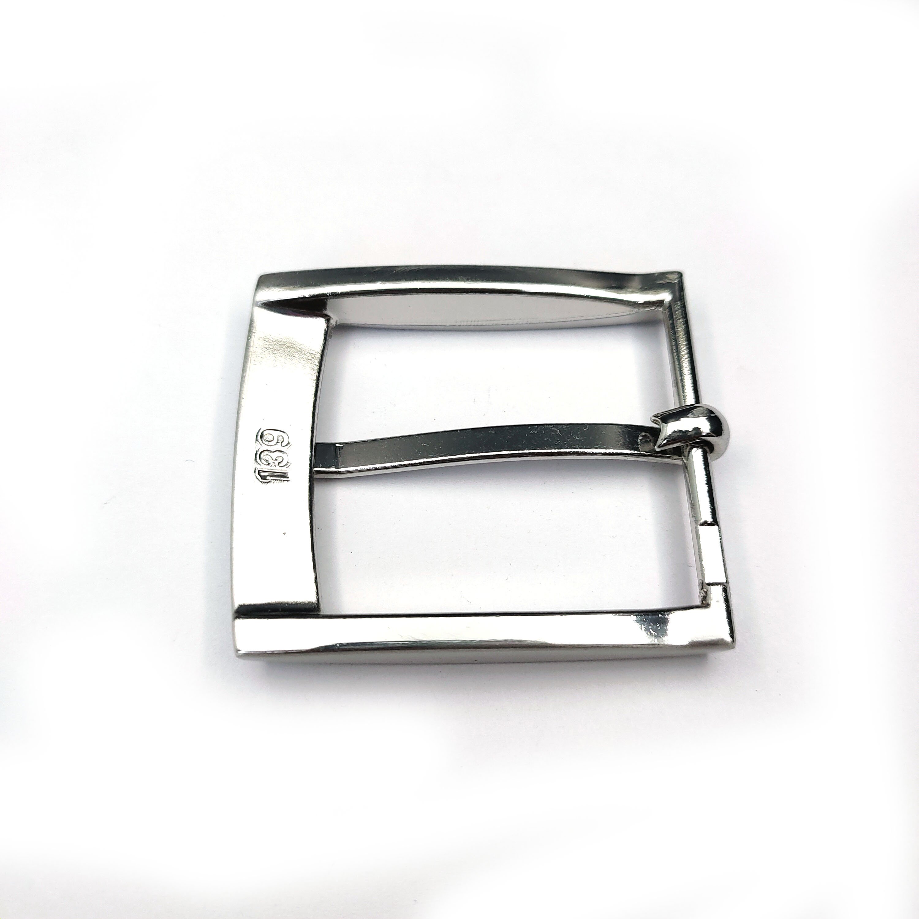 38mm Alloy Brushed nickle Metal Turning Men Custom Wholesale Logos Metal Pin Belt Buckle