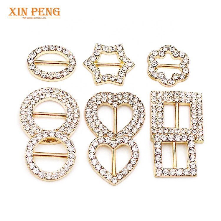 Fancy Design Round Rhinestone Diamond Crystal DIY Buckles For Sale
