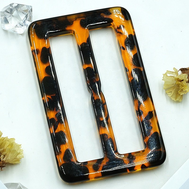 Custom buckles plastic resin coffee women coats belt buckles Rectangle waist buckles buttons for clothing