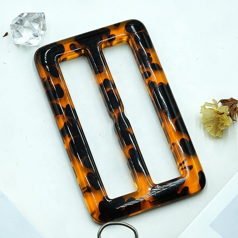 Custom buckles plastic resin coffee women coats belt buckles Rectangle waist buckles buttons for clothing