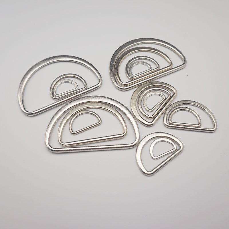 Bag Hardware accessories D Ring Factory Price D Shape Ring Buckle Zipper D-Ring for Purse Clothing