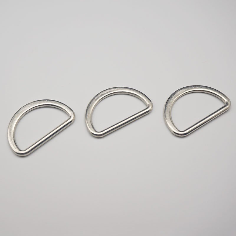 Bag Hardware accessories D Ring Factory Price D Shape Ring Buckle Zipper D-Ring for Purse Clothing