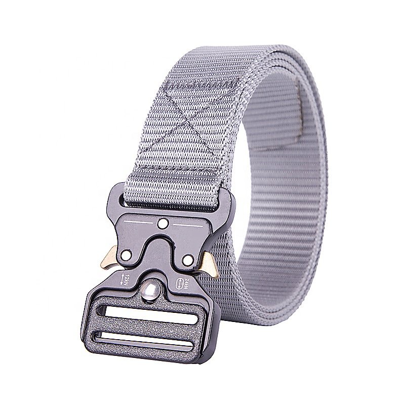 Hot selling Men's Nylon Fabric Belt Sports Tactical Belt Quick Release Metal Buckle Woven Belt Hunting Sports Waist Straps