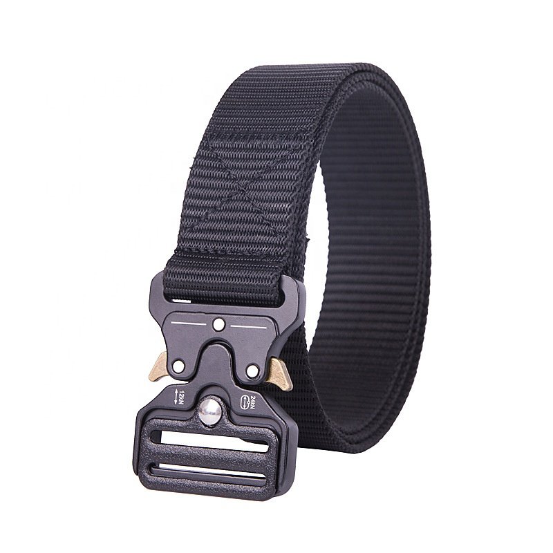 Hot selling Men's Nylon Fabric Belt Sports Tactical Belt Quick Release Metal Buckle Woven Belt Hunting Sports Waist Straps