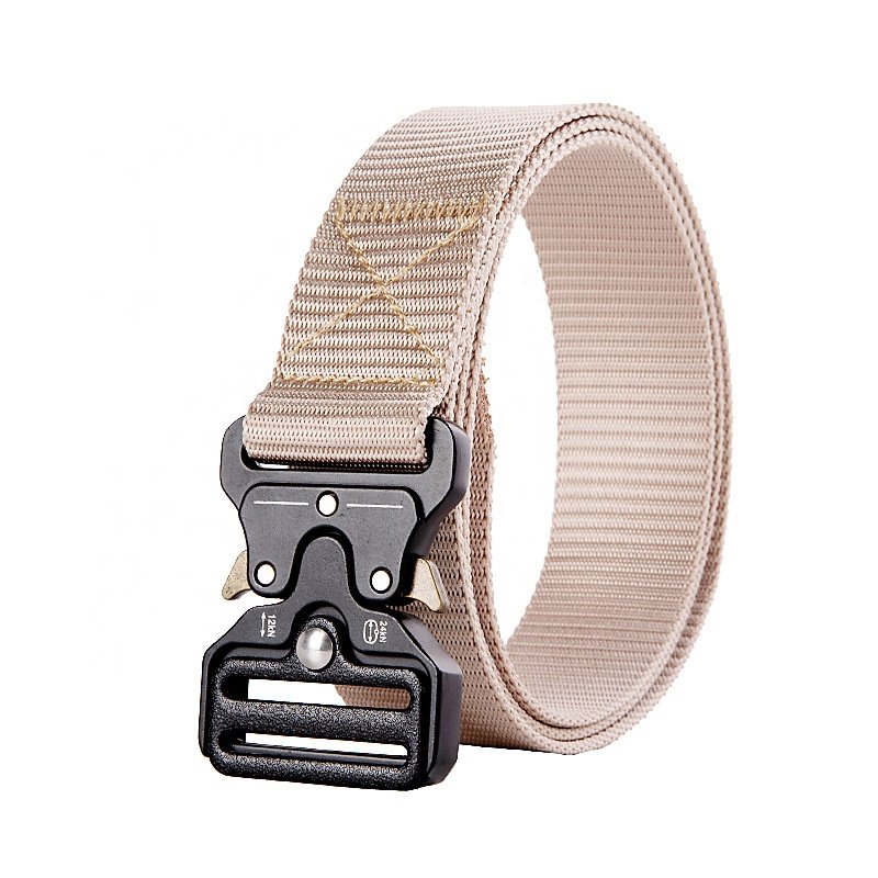 Hot selling Men's Nylon Fabric Belt Sports Tactical Belt Quick Release Metal Buckle Woven Belt Hunting Sports Waist Straps