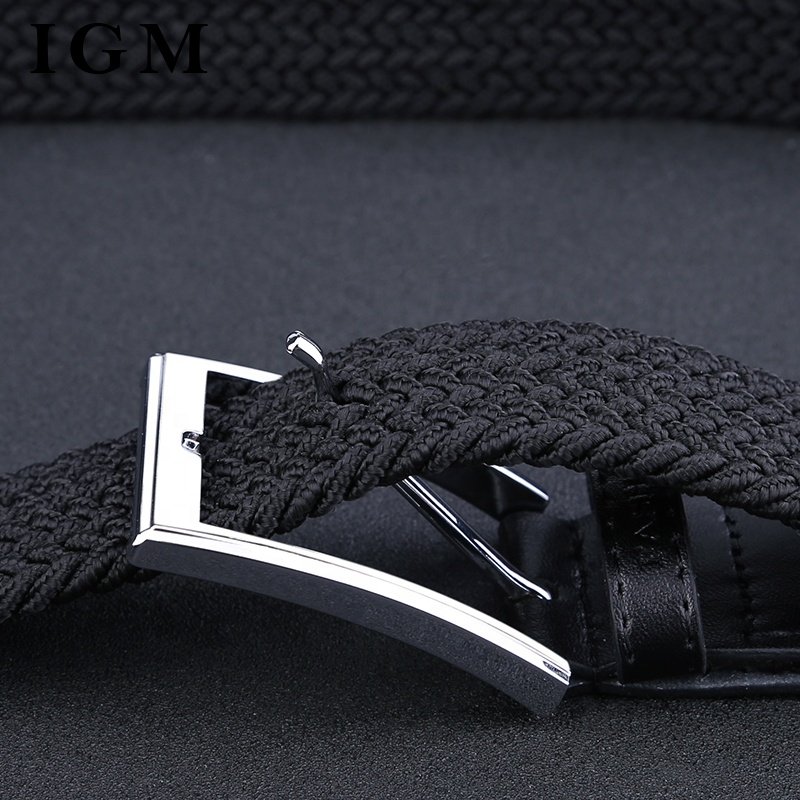 Automatic Buckle Braided Elastic Stretch Belt