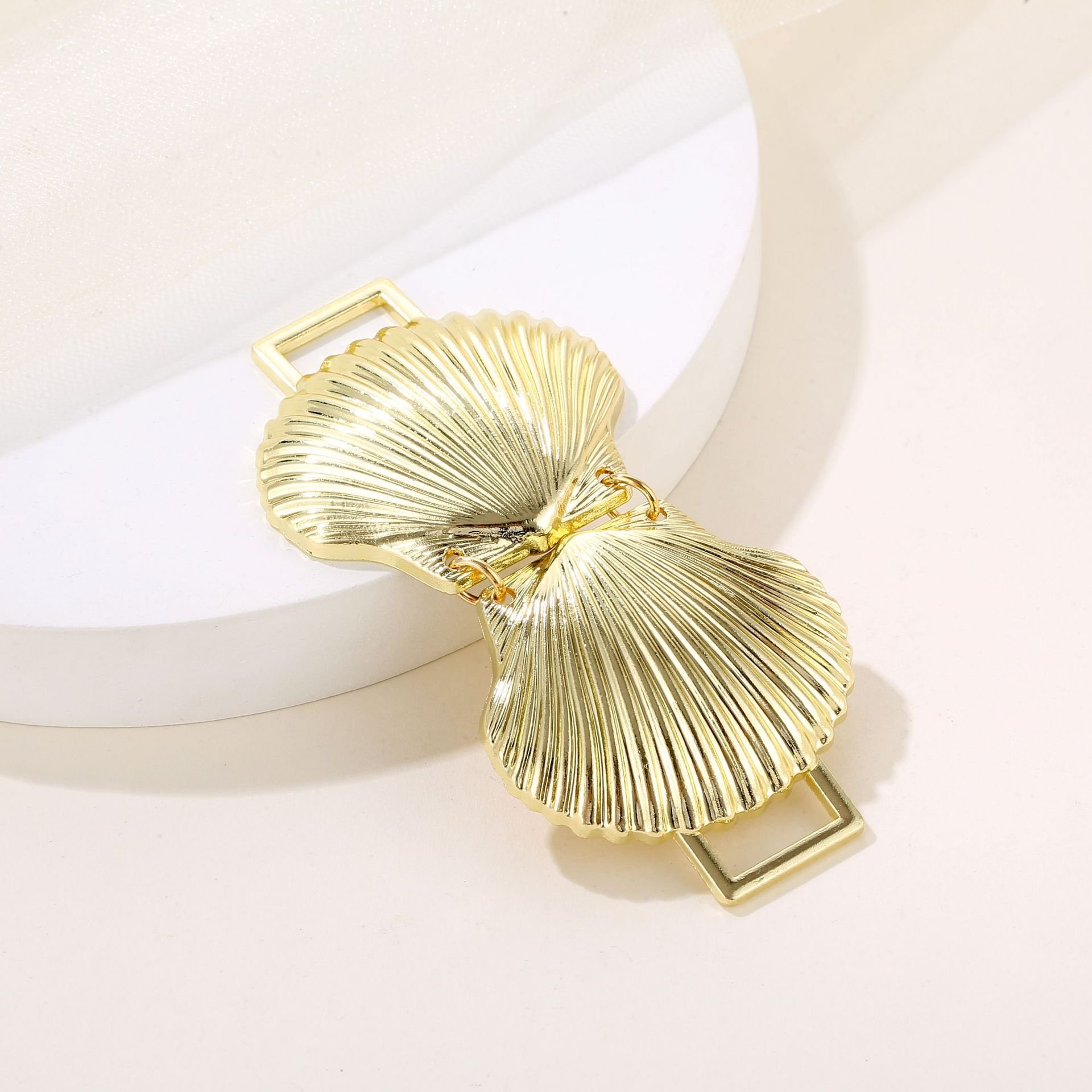 JFS012 New Arrival Gold Metal Shell Shape Bikini Connector Strap For Women Beachwear Accessories