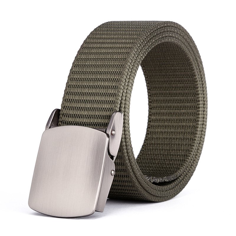 Stocking Wholesale Men's Nylon Fabric belt Zinc Electroplating Metal Buckle Outdoor hunting hiking Tactical Belt