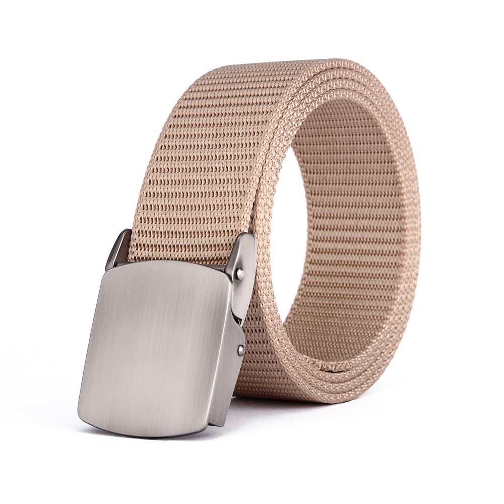 Stocking Wholesale Men's Nylon Fabric belt Zinc Electroplating Metal Buckle Outdoor hunting hiking Tactical Belt