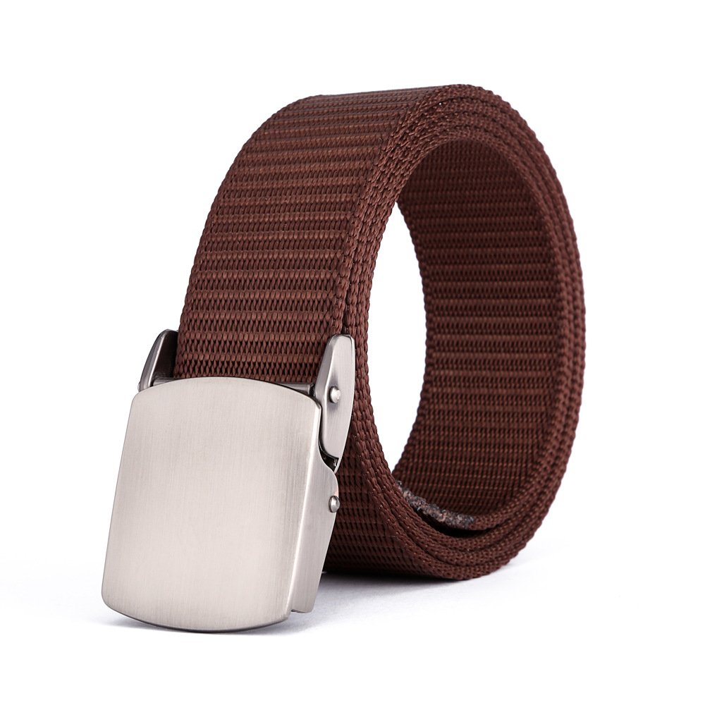 Stocking Wholesale Men's Nylon Fabric belt Zinc Electroplating Metal Buckle Outdoor hunting hiking Tactical Belt