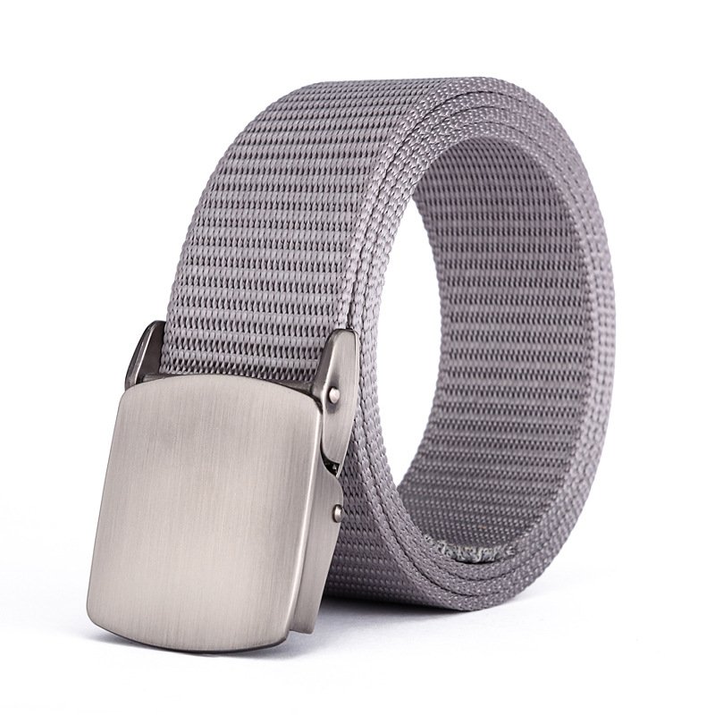 Stocking Wholesale Men's Nylon Fabric belt Zinc Electroplating Metal Buckle Outdoor hunting hiking Tactical Belt