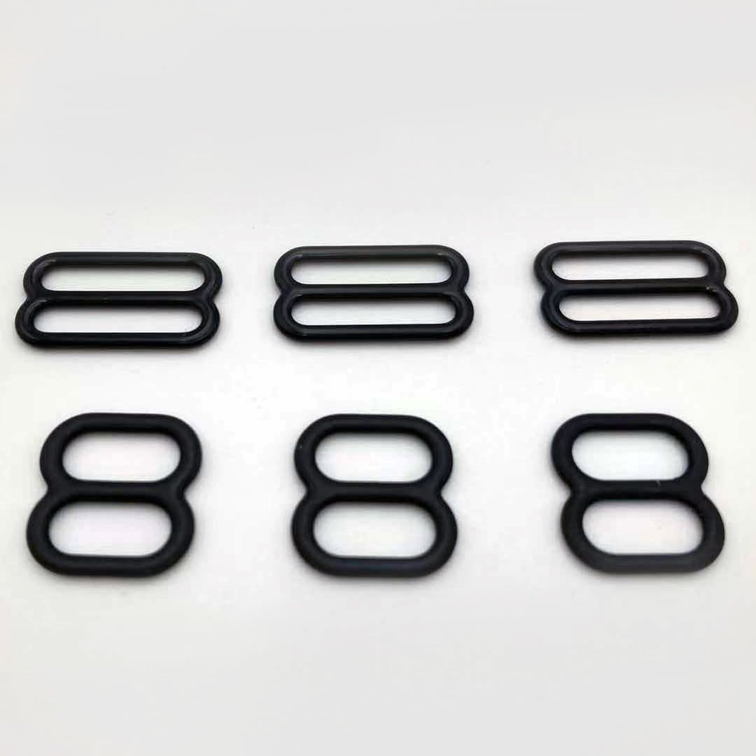 Matte Nylon coated clasp for the back of swimsuit buckle with different materials