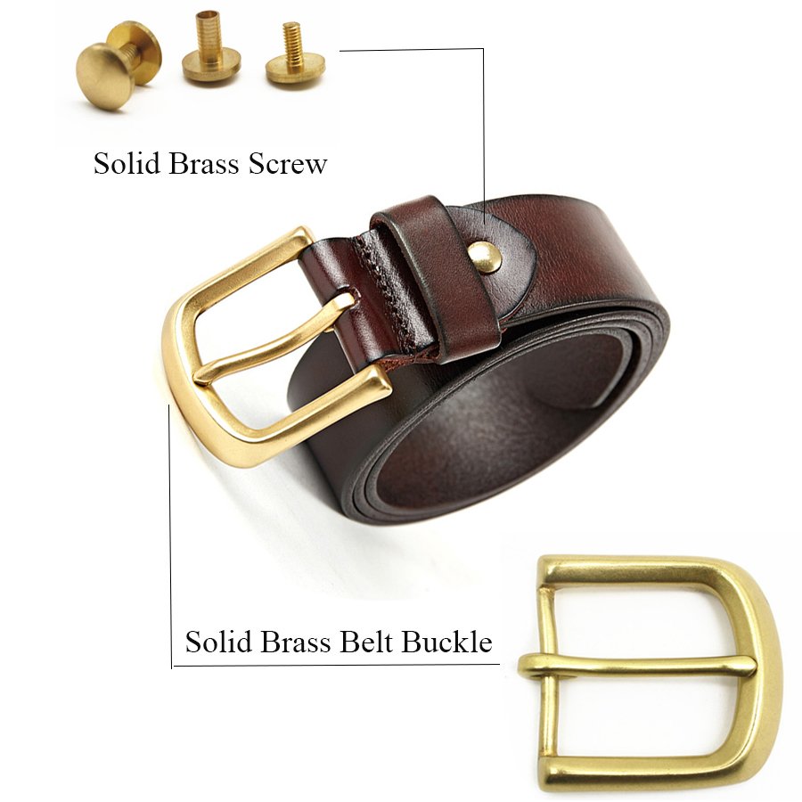 China Manufacturer 25mm/30mm/35mm/40mm Custom Polish Pin Solid Brass Belt Buckle