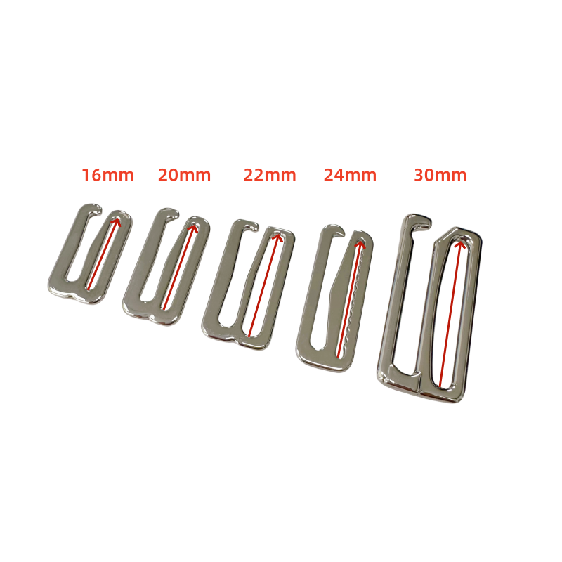 Eco-Friendly Ordinary Quality Silver 30mm Dress Adjusters Shoulder Strap Swimwear Metal Hook Buckle