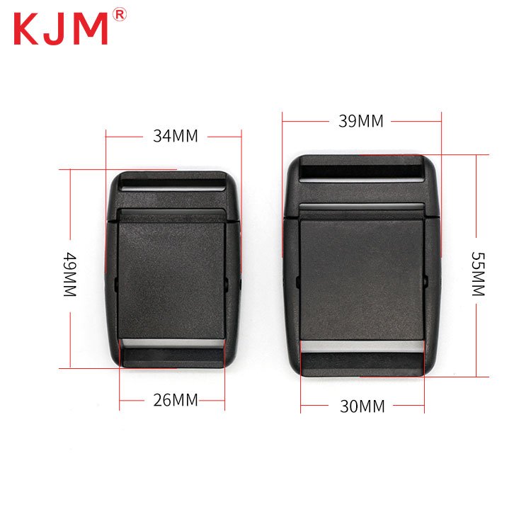 Customized logo pom recycled plastic buckle clip safety belt nylon webbing adjustable custom belt buckles