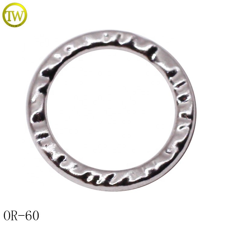 Wholesale bikini accessory flat ring adjuster round shape bra logo blanks o buckles for underwear finding