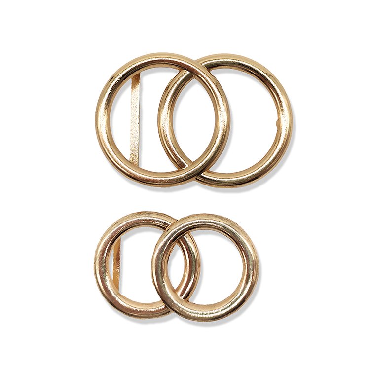 Wholesale Custom Double Circle Silver Plastic Ladies Belt Buckle High Quality Adjustable Side Release Straps Buckle