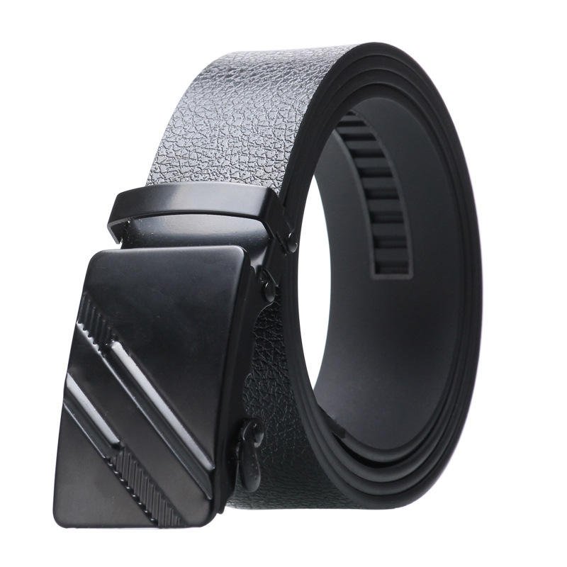DDA720 Wholesale Male Ratchet Waist Straps Gift Wide Automatic Buckle Belt Black Strong Casual Business Men Leather Belts