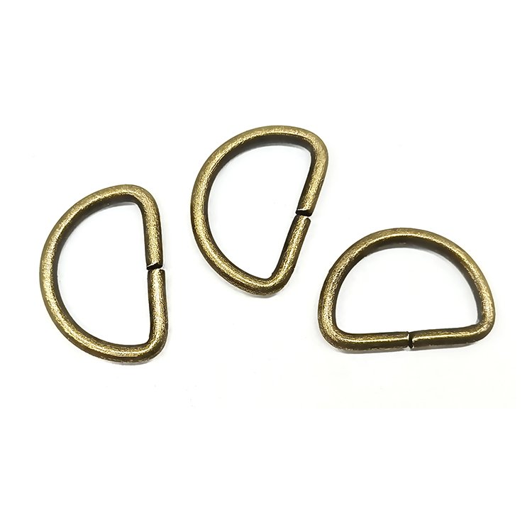 Custom D-Rings Buckle Bag Belt Hardware Clothes Accessories Brass Metal D Ring Vintage Metal Adjustable Hook Buckle