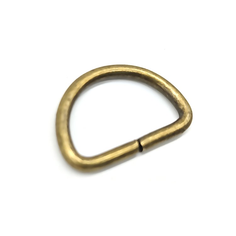 Custom D-Rings Buckle Bag Belt Hardware Clothes Accessories Brass Metal D Ring Vintage Metal Adjustable Hook Buckle